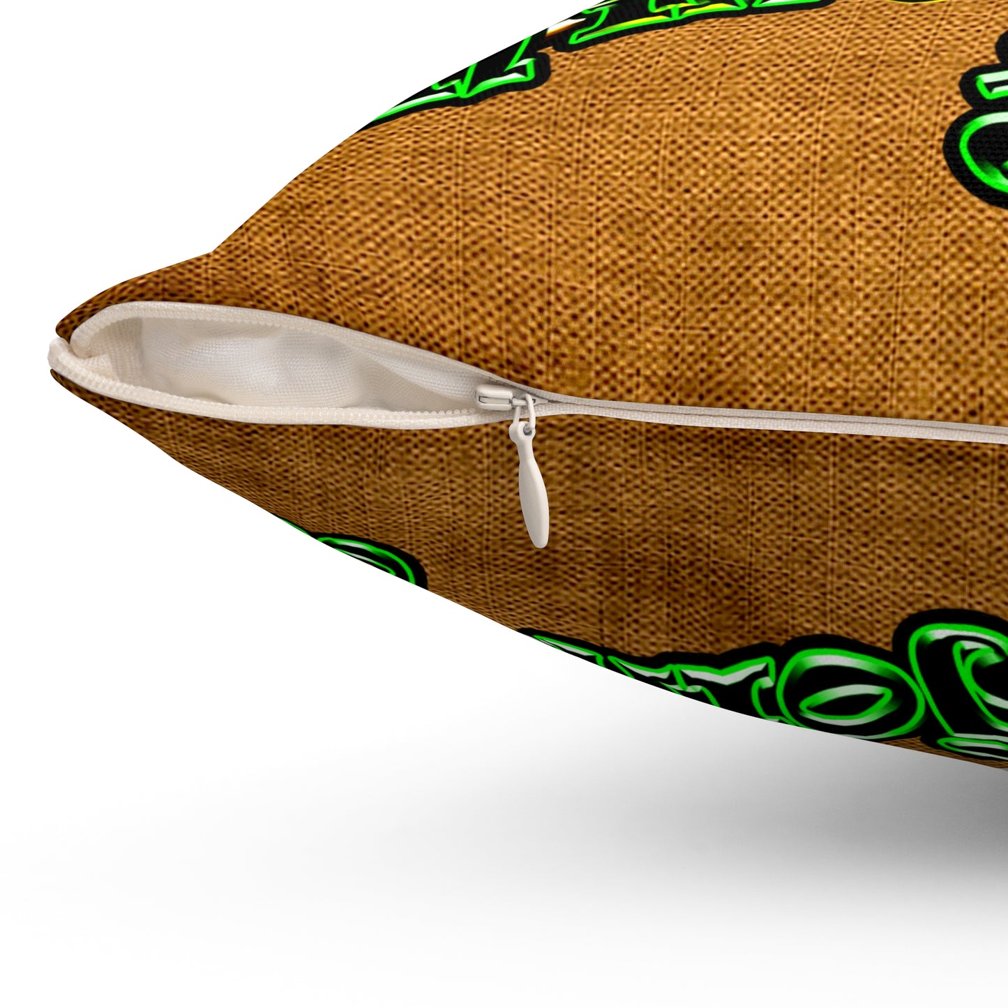 og - Spun Polyester Square Pillow - (dichromatic brown papyrus)