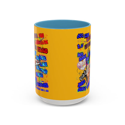 drop the beat - Accent Mug (yellow)
