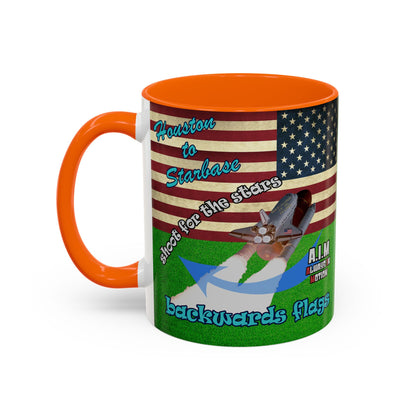 shoot for the stars - Accent Mug (green turf)