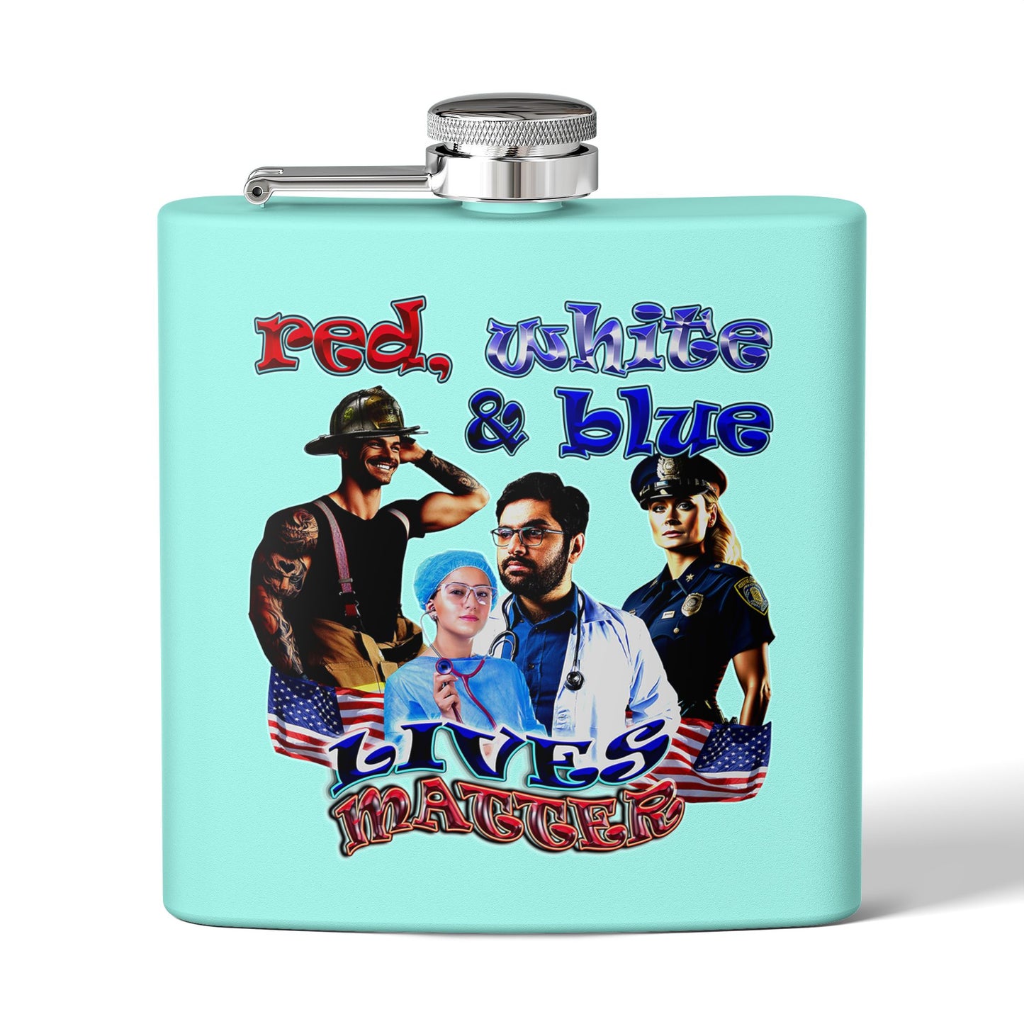 rw&b lives matter - Stainless Steel Flask