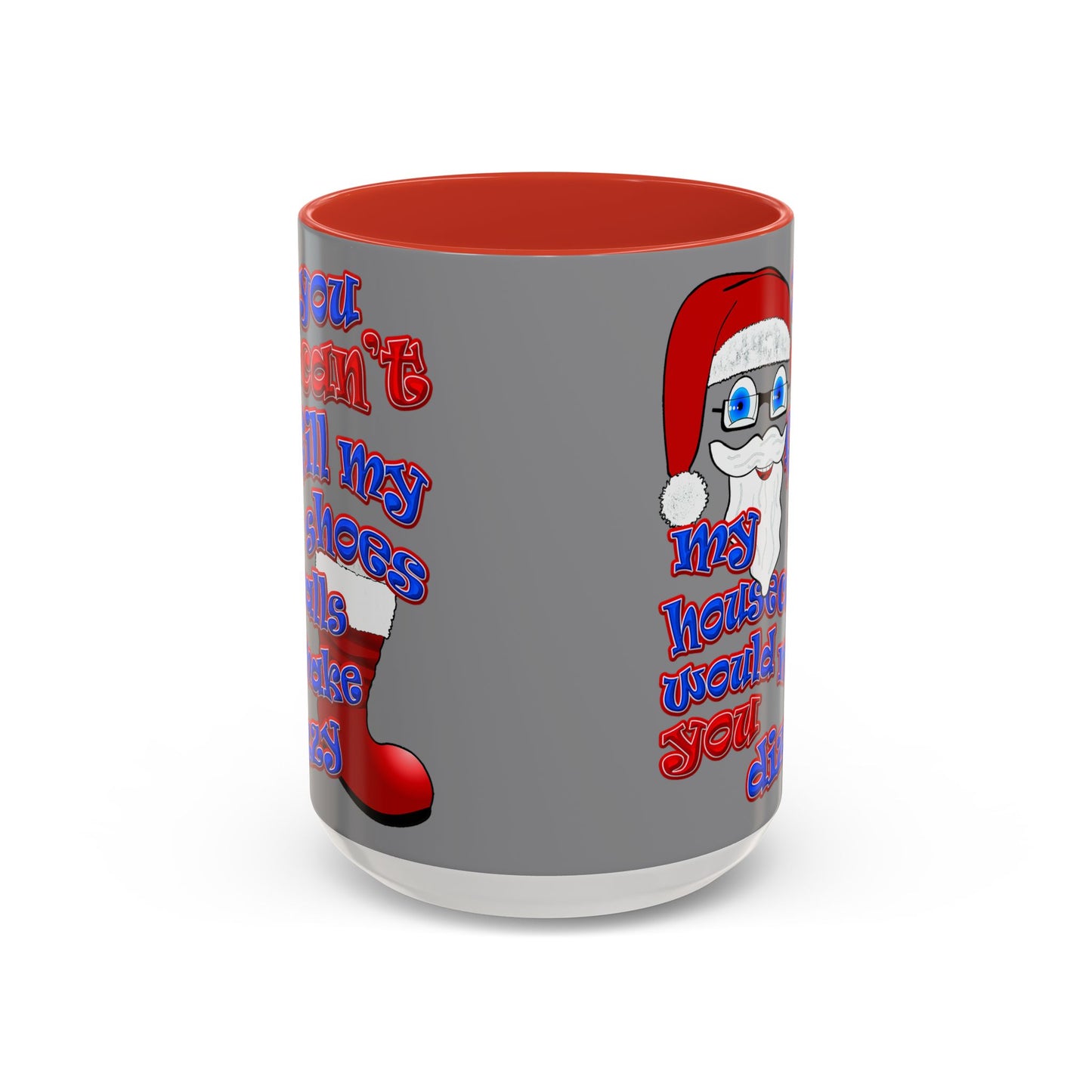 santa's shoes - Accent Mug (grey)