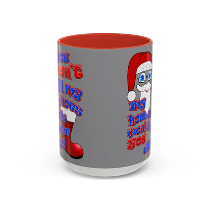 santa's shoes - Accent Mug (grey)