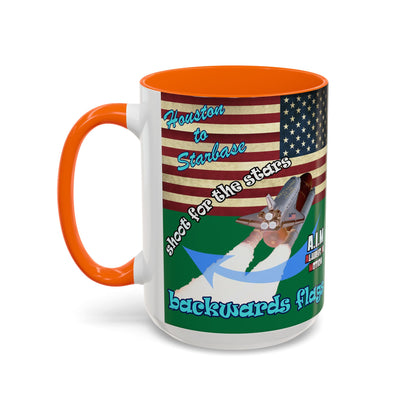 shoot for the stars - Accent Mug (dark green)