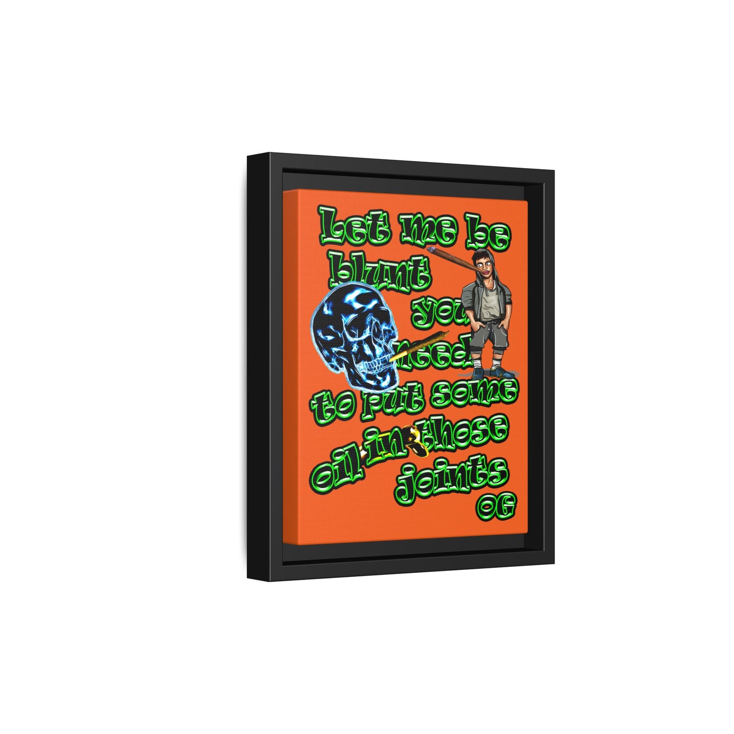 og - framed canvas art (orange)