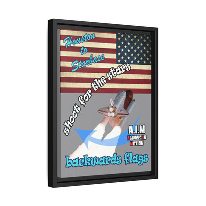 shoot for the stars - framed canvas art (grey)