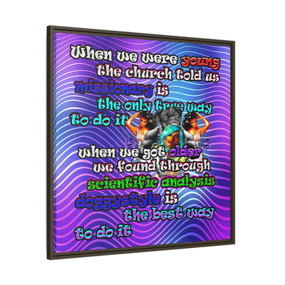 doggystyle - framed canvas art (purple wave)