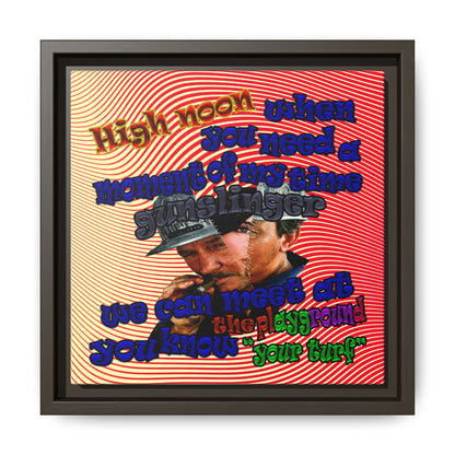high noon - framed canvas art (yellow-orange wave)