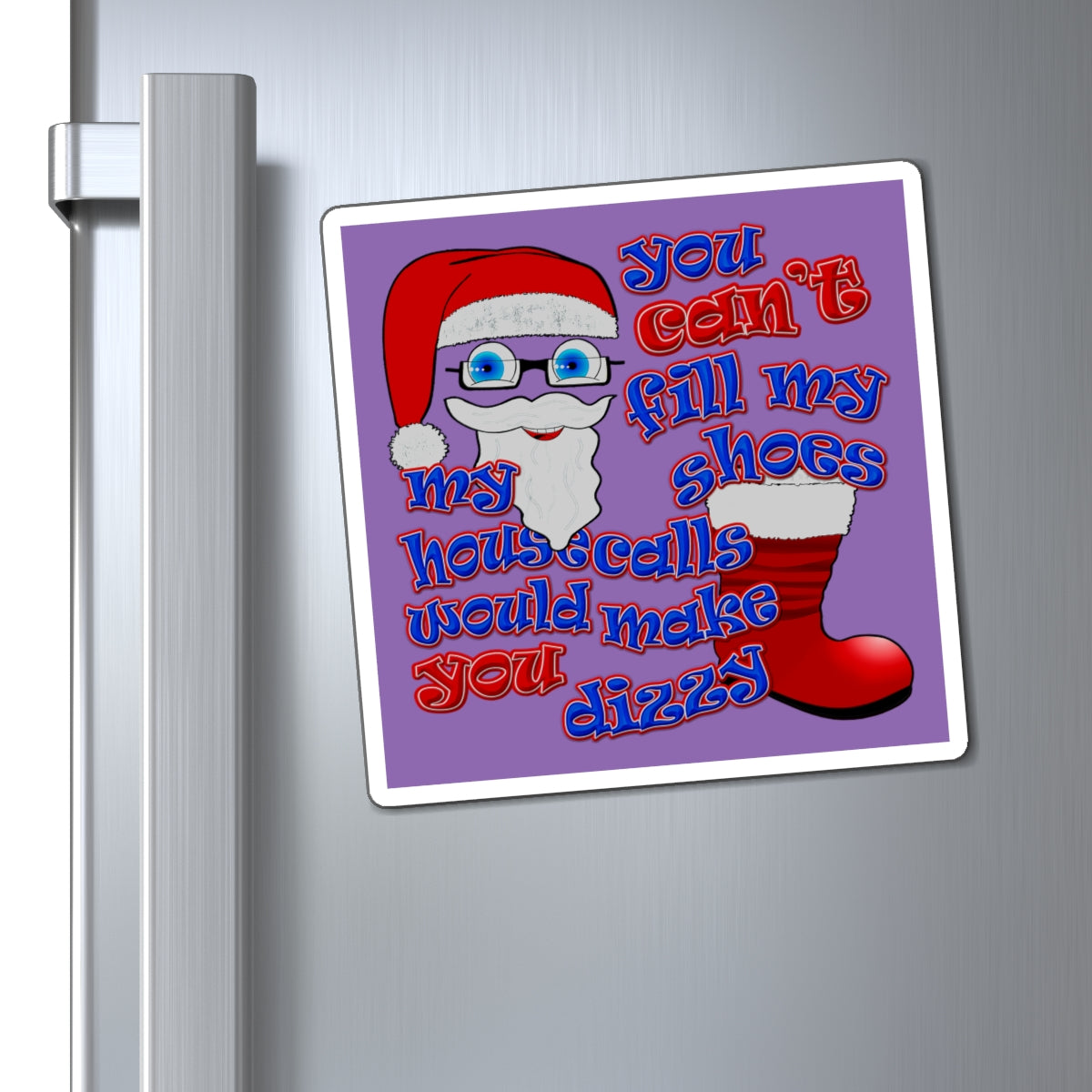 santa's shoes - Magnets - (light purple)