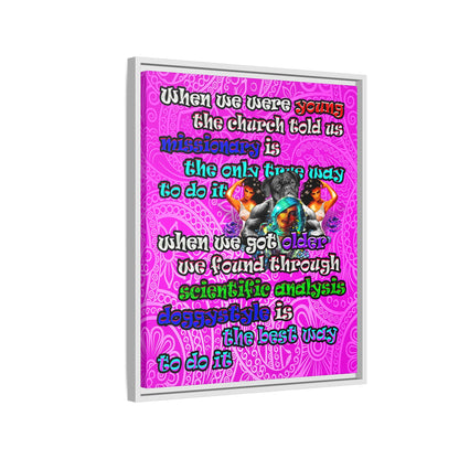doggystyle - framed canvas art (pink swirl)
