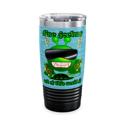 disc jockey - Ringneck Tumbler, 20oz (faded blue)