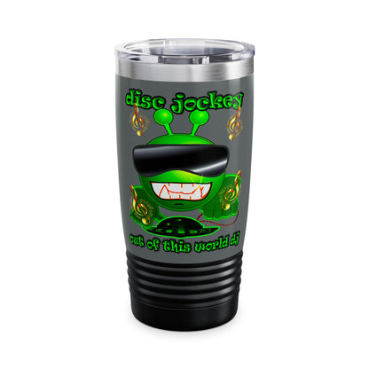 disc jockey - Ringneck Tumbler, 20oz (dark grey)