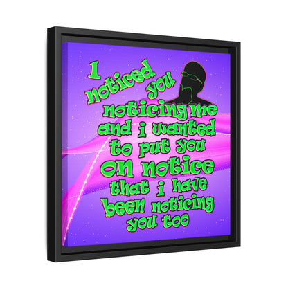 noticed you noticing - framed canvas art (purple-pink wave)