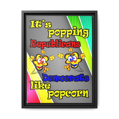 popping like popcorn - framed canvas art (rainbow split)
