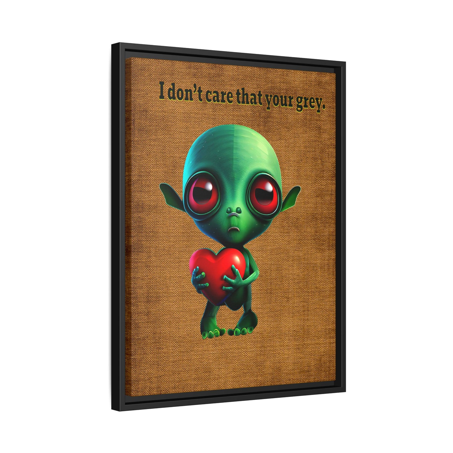 I don't care that your grey - framed canvas art (brown papyrus)