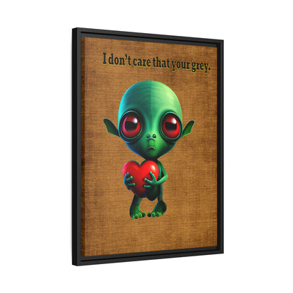 I don't care that your grey - framed canvas art (brown papyrus)