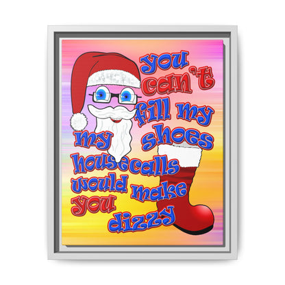 santa's shoes - framed canvas art (color blur)
