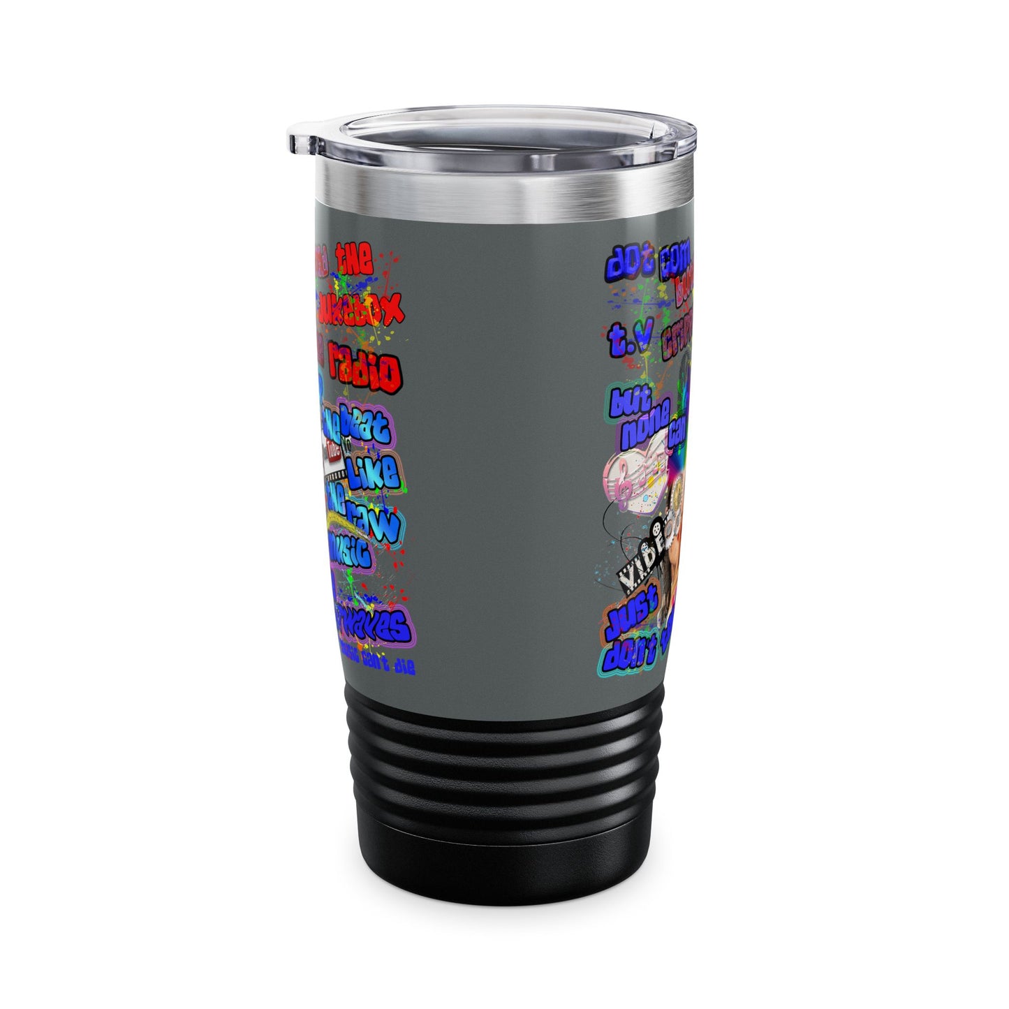 drop the beat - Ringneck Tumbler, 20oz (dark grey)