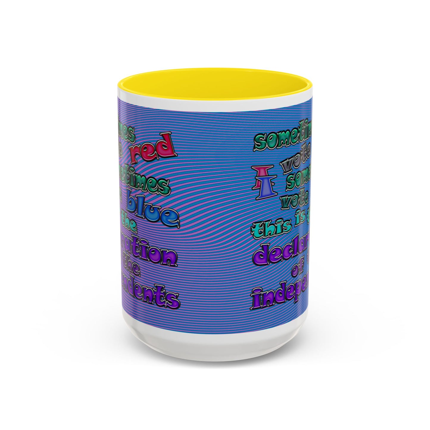 declaration of the independents - Accent Mug (light blue-purple wave)