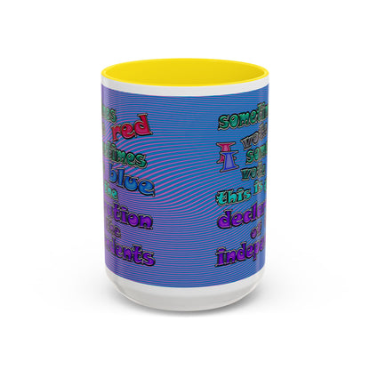 declaration of the independents - Accent Mug (light blue-purple wave)