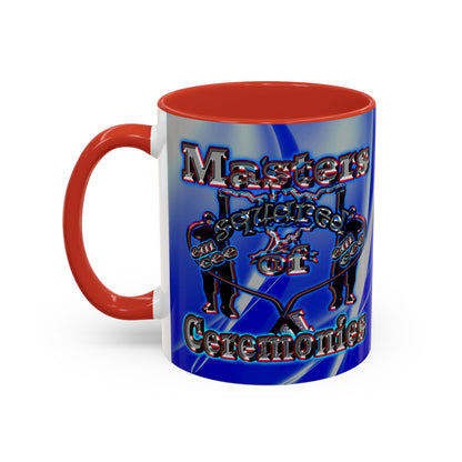 em cee squared - Accent Mug (blue-white wave)