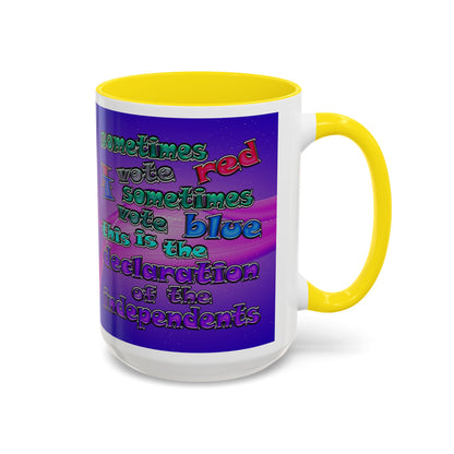declaration of the independents - Accent Mug (purple-pink wave)