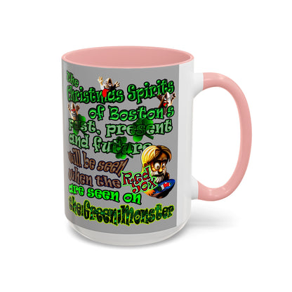 christmas spirits of boston - Accent Mug (light grey)