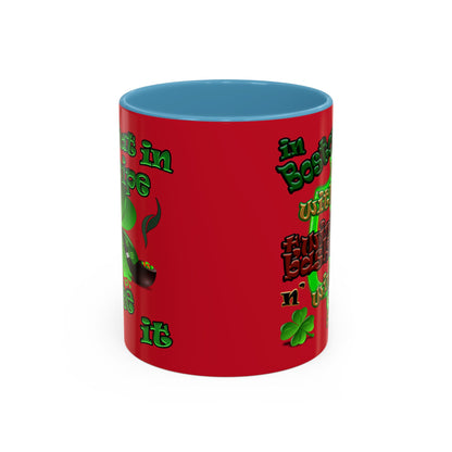 celtics logo - Accent Mug (dark red)