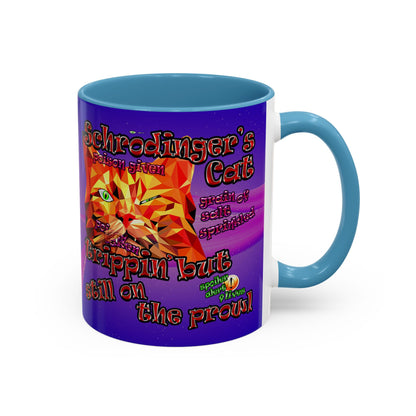schrodinger's cat - Accent Mug (purple-pink wave)