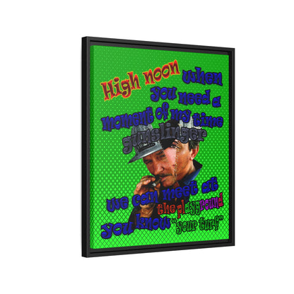 high noon - framed canvas art (logo green)