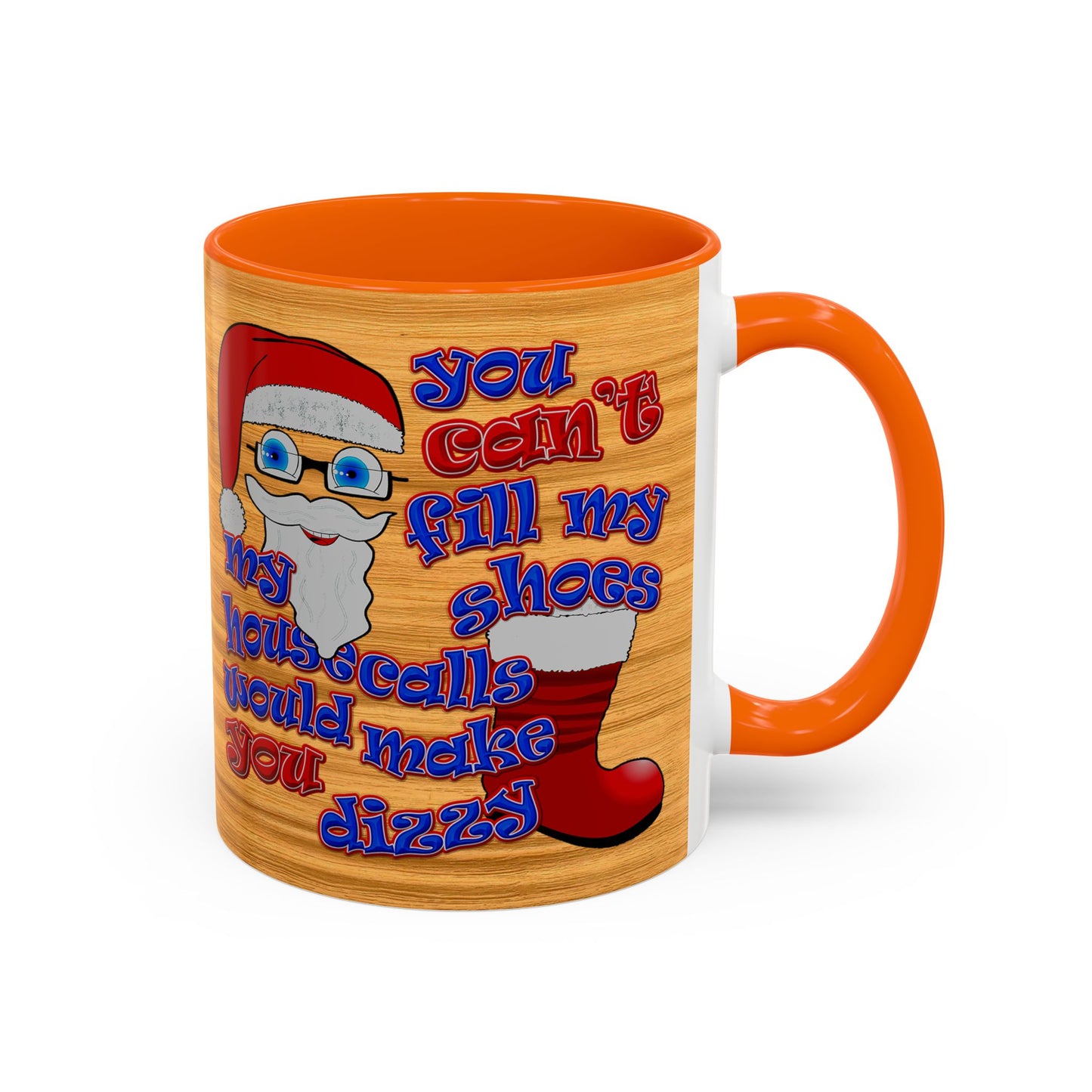 santa's shoes - Accent Mug (butterscotch wood finish)