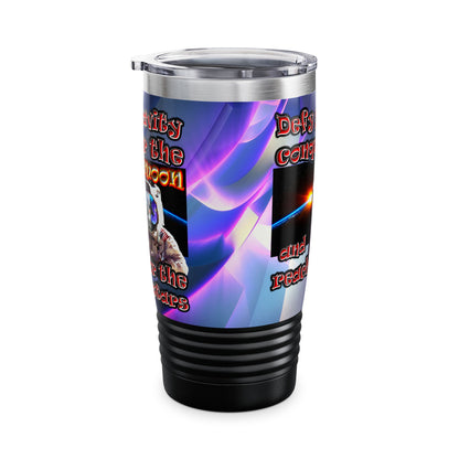 defy conquer reach - Ringneck Tumbler, 20oz (grey-pink wave)