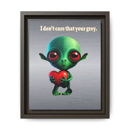 I don't care that your grey - framed canvas art (brushed nickel)