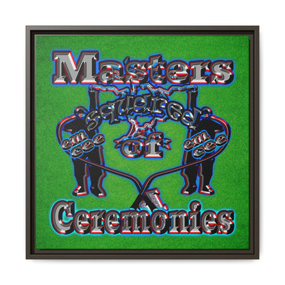 em cee squared - framed canvas art (green turf)
