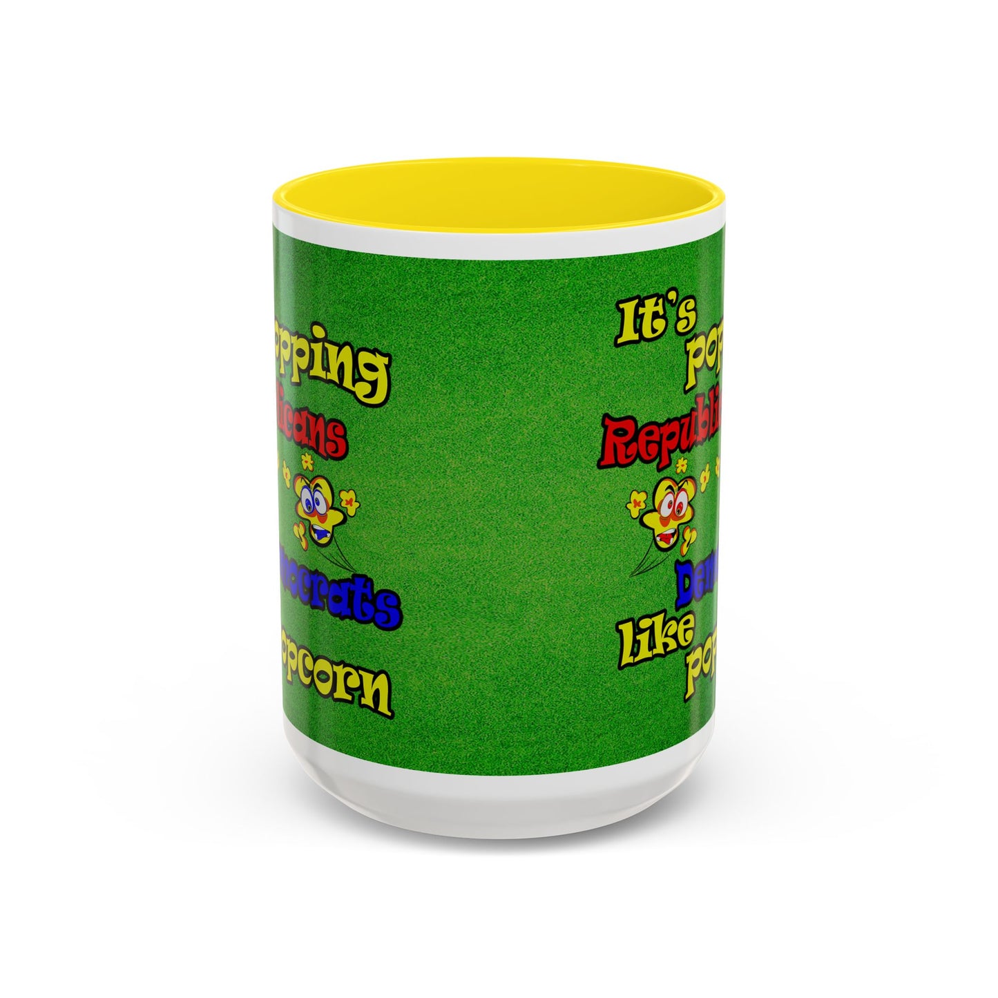 popping like popcorn - Accent Mug (green turf)