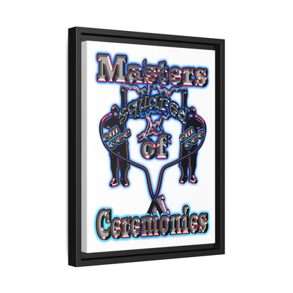 em cee squared - framed canvas art (white)