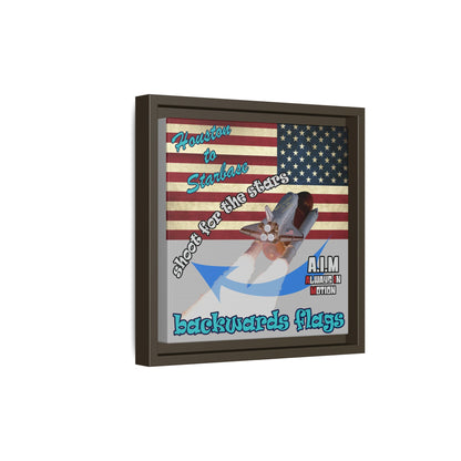 shoot for the stars - framed canvas art (light grey)