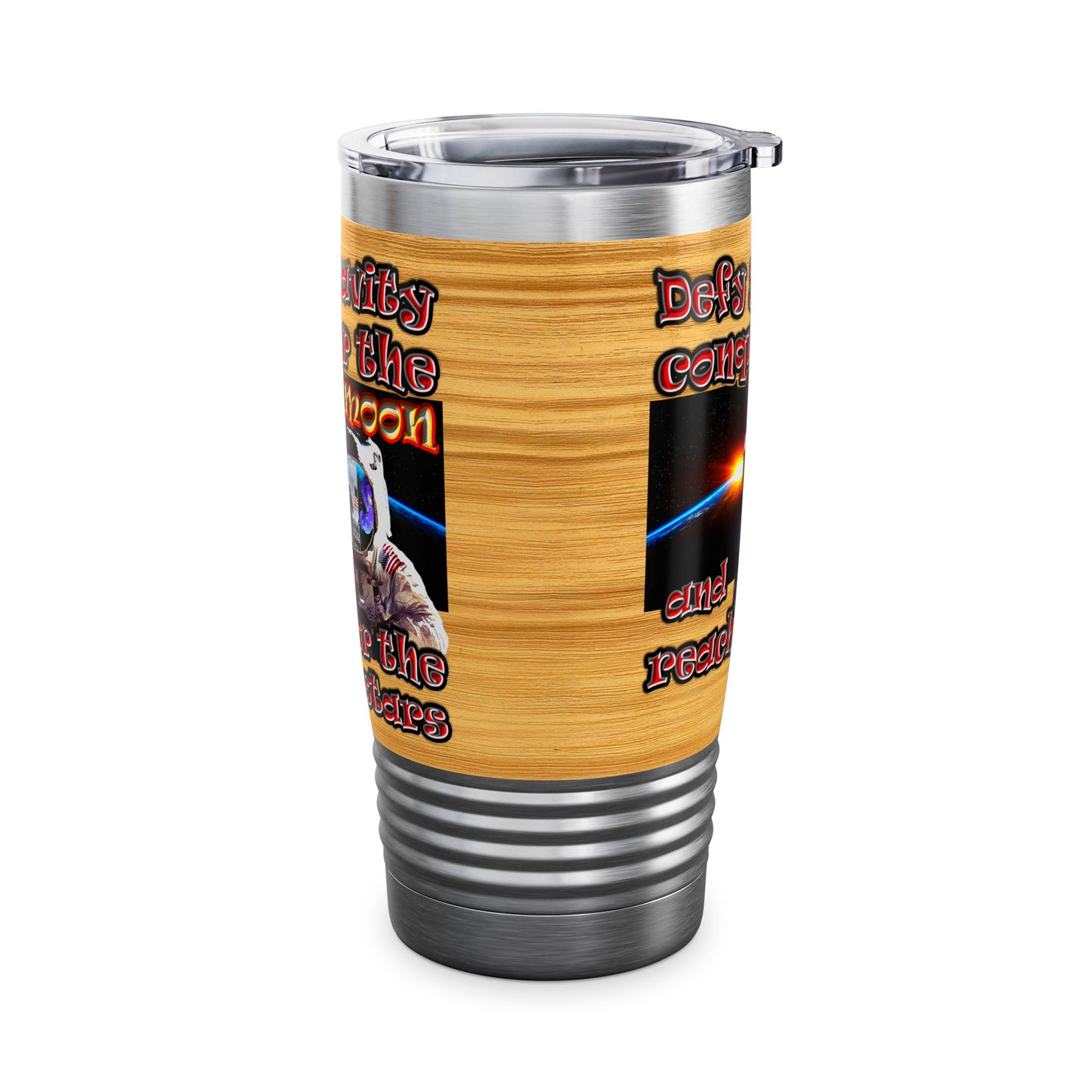 defy conquer reach - Ringneck Tumbler, 20oz (butterscotch wood finish)
