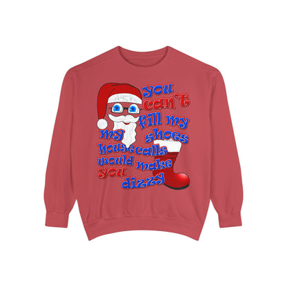 santa's shoes - Unisex Garment-Dyed Sweatshirt
