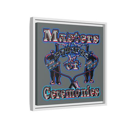 em cee squared - framed canvas art (dark grey)