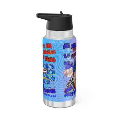 drop the beat - Gator Tumbler, 32oz  (light blue-purple wave)