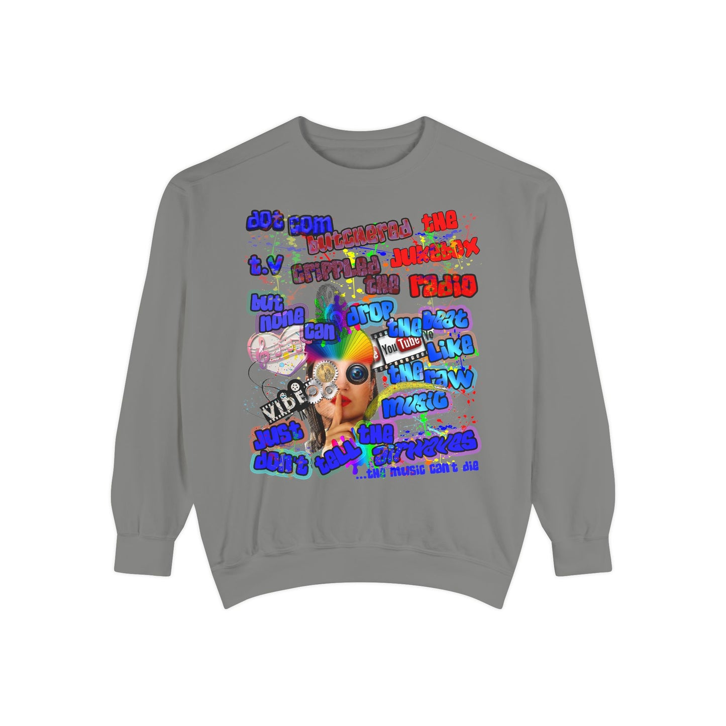 drop the beat - Unisex Garment-Dyed Sweatshirt