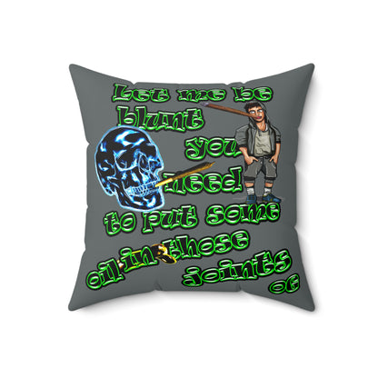 og - Spun Polyester Square Pillow - (dark grey)
