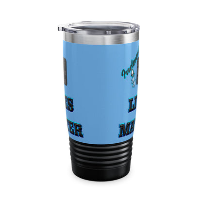 irrelevant - Ringneck Tumbler, 20oz (light blue)