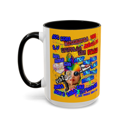 drop the beat - Accent Mug (yellow)