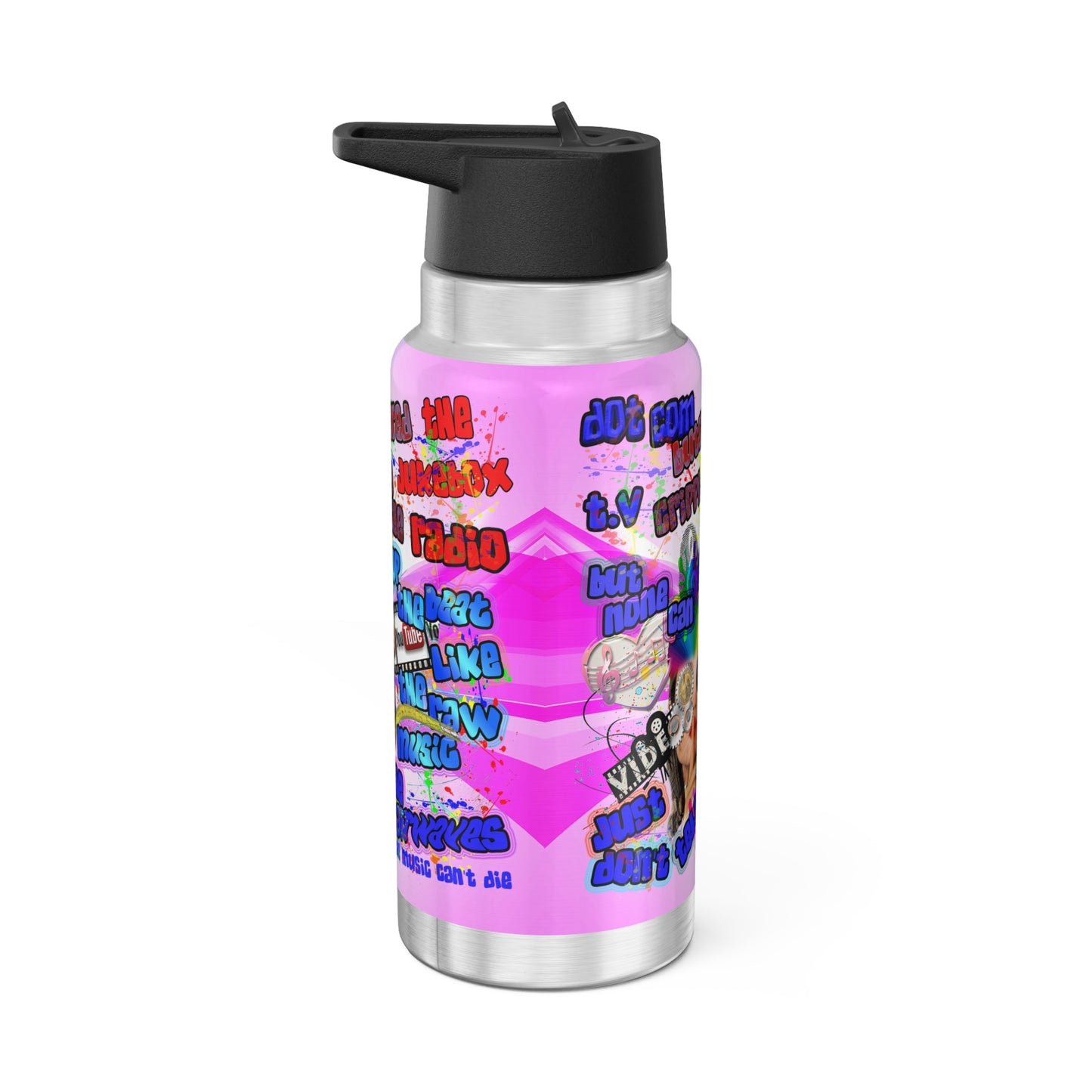 drop the beat - Gator Tumbler, 32oz  (light blue-pink wave)