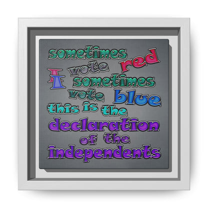 declaration of the independents - framed canvas art (grey-light grey)