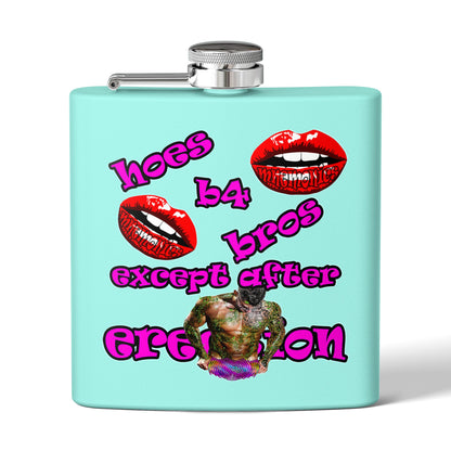 hoes b4 bros - Stainless Steel Flask