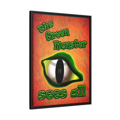green monster - framed canvas art (burnt orange)