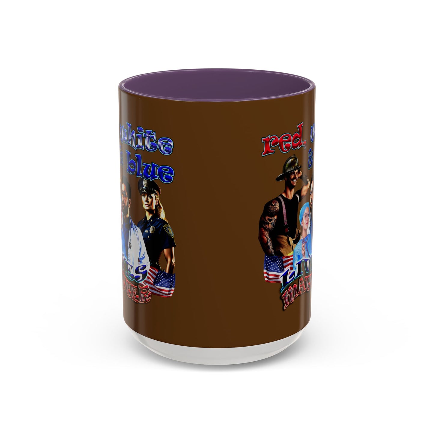 rw&b lives matter - Accent Mug (brown)