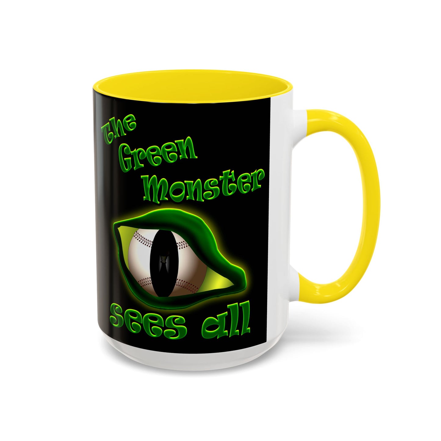 green monster - Accent Mug (black)